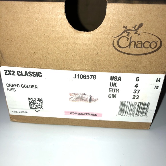 Womens 6 Chaco ZX2 CLASSIC Water Sandal Creed Gold - Picture 6 of 8